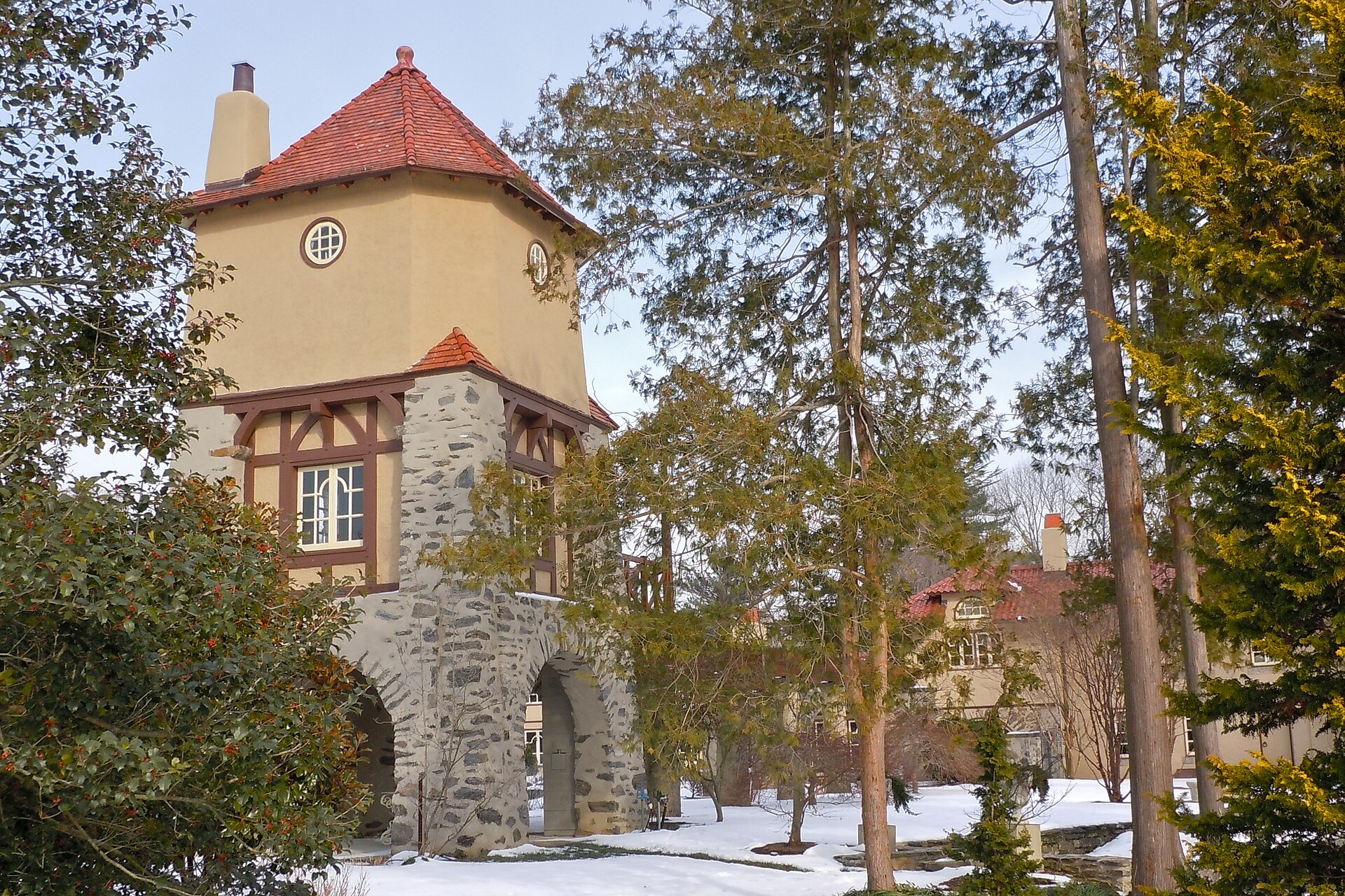 A historic Arts and Crafts era house in Rose Valley, Delaware County, Pennsylvania