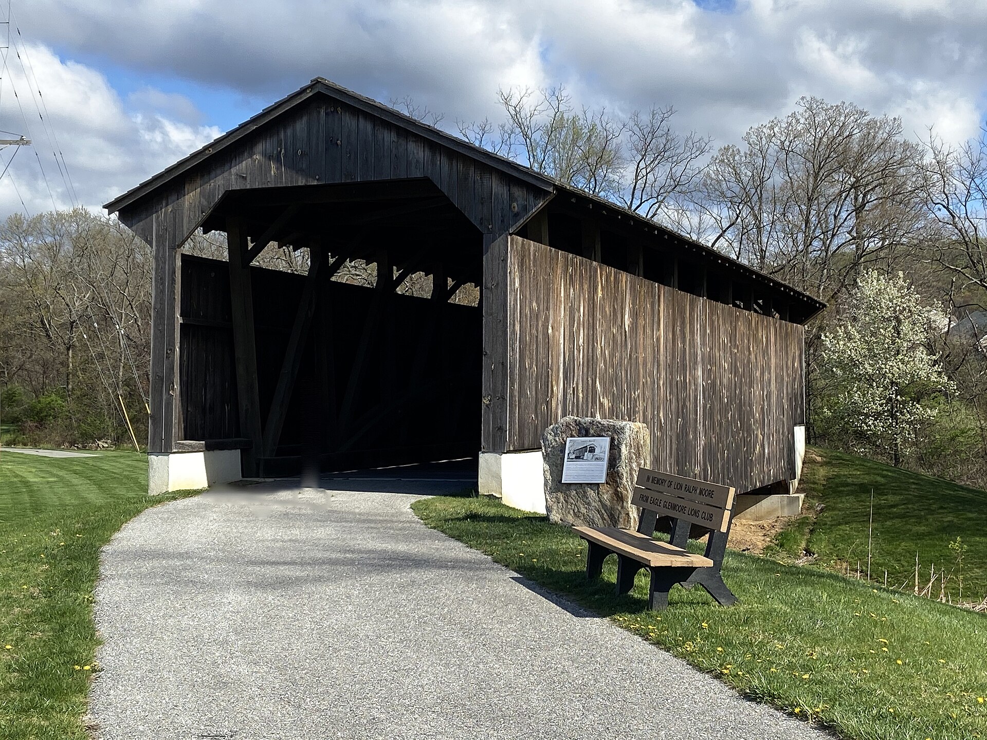 Larkin covered bridge in the Chester County, Pennsylvania countryside near Pocopson and East Bradford Township